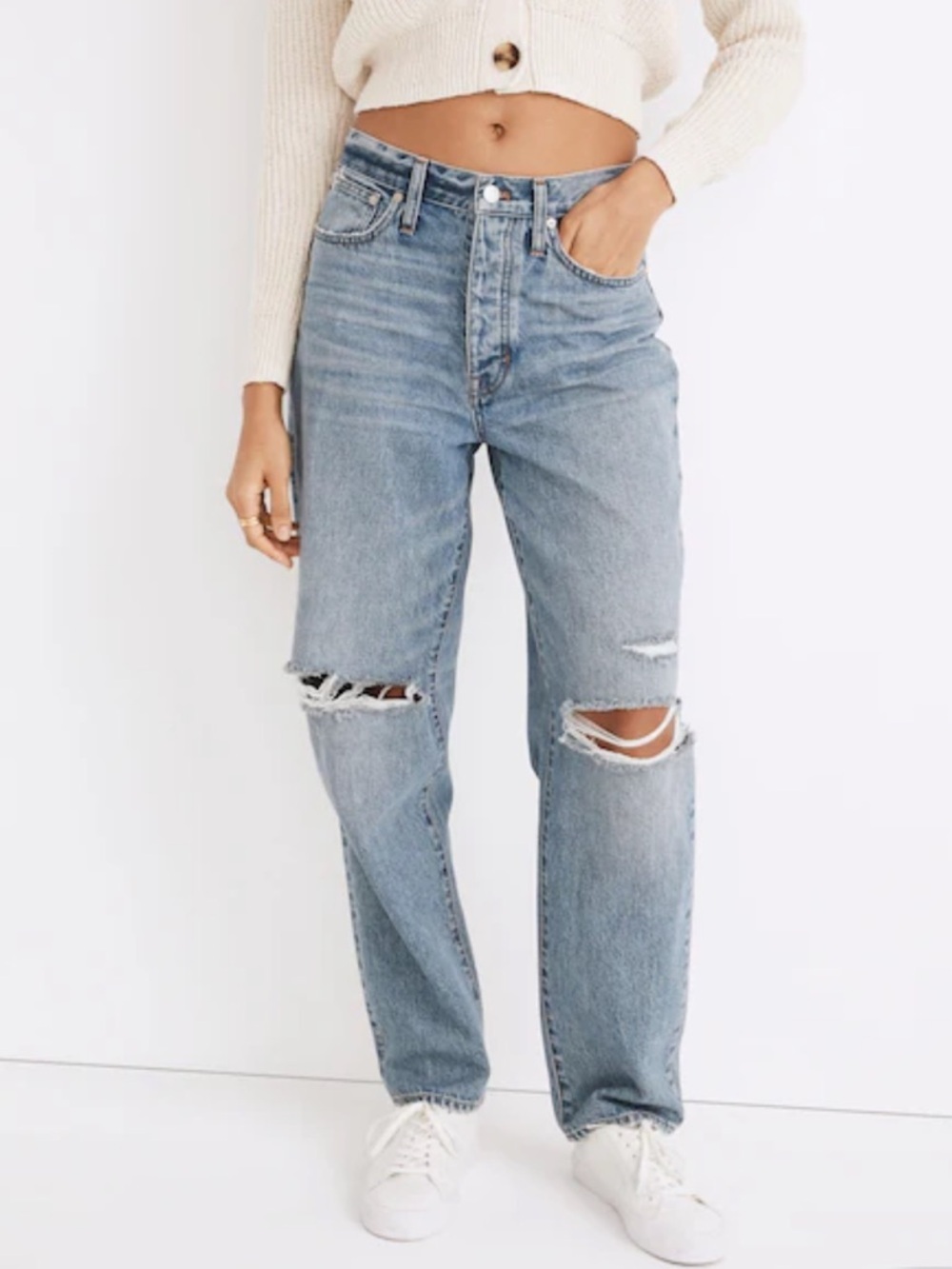 Madewell The Dadjean in Dustin Wash:
Destroyed Edition Size 27